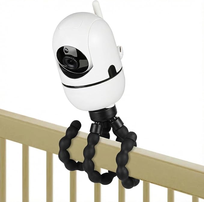 wochel Tripod Baby Monitor Mount for HelloBaby HB65/HB40/ HB6550/ HB6148/ HB6560/HB66/HB6339/HB6550 Pro, ANMEATE SM935E, Flexible Baby Camera Mount Attach Your Camera Wherever You Want (Black) by wochel