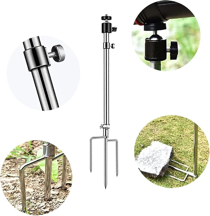 Stedan 4 Pack Trail & Game Camera Stand Mounts Thick Foldable Stainless Steel Bracket 360° Adjustable Universal Thread Connection 1/4''-20 (6 mm) for Hunting, Fishing - Image 7