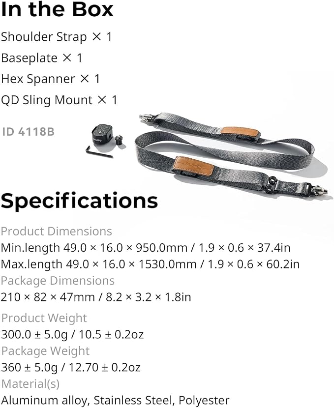 SmallRig RS3 RS2 Weight-Reducing Shoulder Strap Compatible with Sling Handle for DJI, Gimbal Belt with Upgraded QD Quick Release Buckles for DJI RS 5 / RS4 / RS4 Pro/RS 3 / RS 3 Pro/RS 2 | for DJI RS 5, RS4 Pro, RS4, RS3 Pro, RS3, RS2 - Image 8