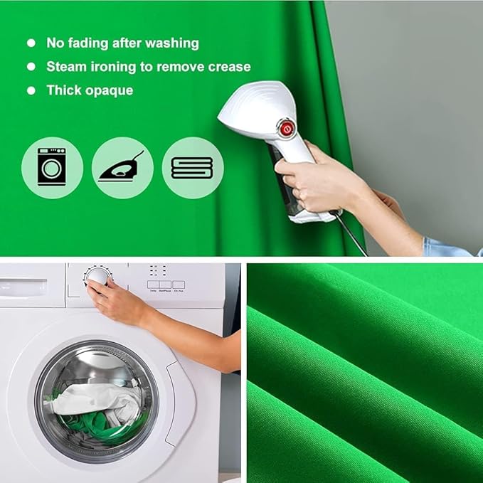 CPLIRIS 10x20ft Green Screen Backdrop for Photography, Dual-Size Dual-Pocket Design Chromakey Background for Photoshoot and Video with Both Options of 10 feet and 20 feet in Width - Image 6