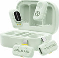 Hollyland Lark A1 Wireless Mini Microphone for iPhone & Android, 48kHz/24-bit, 3-Level Intelligent Noise Cancel, Microphone for YouTube, Podcast, Vlogging (Green, 2TX + 2RX + Charging Case) by Hollyland