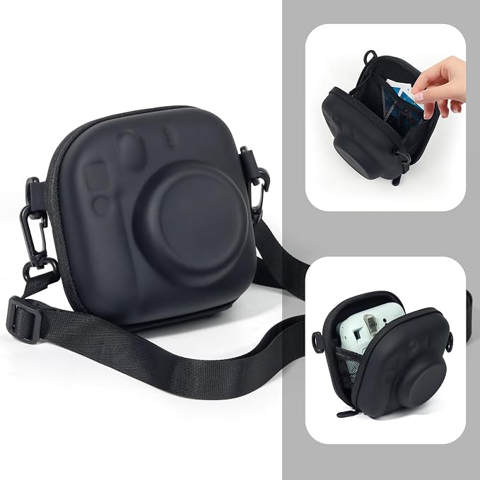 Mini Accessories Kit for Fujifilm Instax Mini Instant Camera, Black | Fits for Instax Mini 13/12/11/41/SE/EVO Camera, Universal Mini Camera Bag, with 64 Photo Album, DIY Stickers, No Camera - Image 4