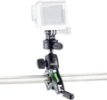 Adjustable Camera Clamp Mount with 360°Rotatable Mini Ball Head and 1/4" Screew Quick Release Tabletop C Clampod Bar Clamp for GoPro/Brinno/DSLR/MILC/SLR Camera and More Action Camera by TAKEWAY