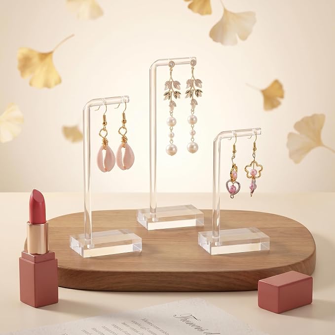 3 PCS Earring Display for Photos, Acrylic Earring Holder for Jewelry | Earring Holders for Selling, Earring Display for Vendors, Jewelry Earring Necklace Display - Image 2