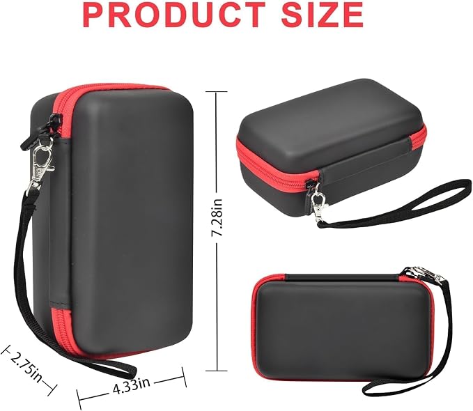 Kids Instant Print Camera Case for DYLANTO for ESOXOFFORE Cameras | Portable Digital Camera Case Organizer for ETIKEZ for YTETCN for DUDUDRAGON with Pocket for Accessories (Box Only)-Black - Image 8