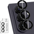for Samsung Galaxy Z Fold 8 Ultra Camera Lens Protector, Individual Metal Ring Tempered Glass Lens Cover, [Strong Adsorption] Scratch Resistant Ultra-Thin HD Clear Lens Cover, 1 Set-Black Ring by Btscase