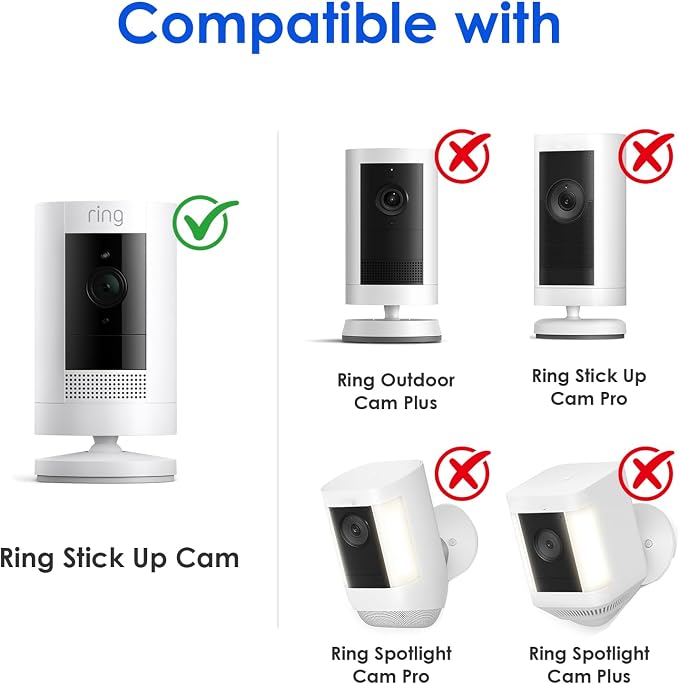 Silicone Cover Protective Case Compatible with Ring Stick Up Cam Battery HD Security Camera - Image 3