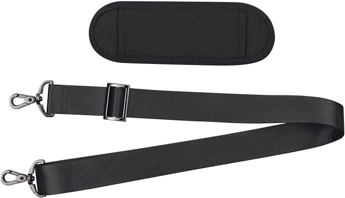MOSISO 56 inch Shoulder Strap, Adjustable Soft Universal Non-Slip Strap | Thick Replacement Strap, Fit Padded with Metal Swivel Hooks for Laptop Shoulder Bag/Laptop Messenger Bag, Black - Image 6