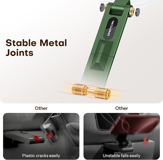 OMOTON TP02 360°Rotating Adjustable Aluminum for MagSafe Tripod Mount,Green | Magnetic Phone Tripod for iPhone 17/16/15 Pro Max Air, Foldable Cell Phone Stand Fits Vlog, Gym Travel Essentials Accessories - Image 7