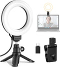 InnoGear 60 LED Ring Light with Stand for Computer Selfie Video Conference | LED Lights for Video, Clip On, Remote Control, 5 Color Modes, Adjustable, Monitor, Laptop, Easy to Attach, Recording by InnoGear