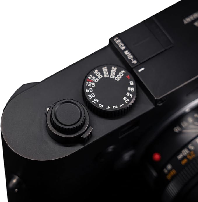 Camera Soft Release Button, 13mm Brass Shutter Button, Black | For Fujifilm X-T5/X-T4/X-T3/X-T30/X100VI/X100V, For Leica M Series, For Nikon Zf/Df,Screw-In, Knurled Grip by Unknown