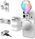 TELESIN Fun Shot Magnetic Phone Camera Grip & 4 in 1 RGB Selfie Light Kit | Phone Selfie Handle Creator Bundle Kit Compatible with iPhone Magsafe & Android Selfies/Photography/TikTok/Zoom Calls/Video by telesin