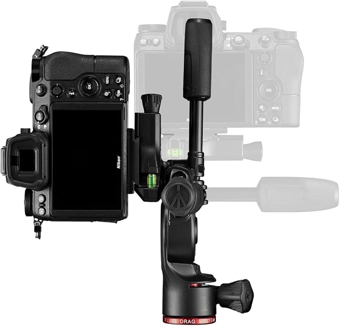 Manfrotto Befree 3-Way Live Camera Tripod Head, Aluminium, 6kg Payload, for Travel Tripods, with Foldable Handles, Fluid Drag System, for Photo and Video, Vlogging Equipment (MH01HY-3WUS) - Image 8