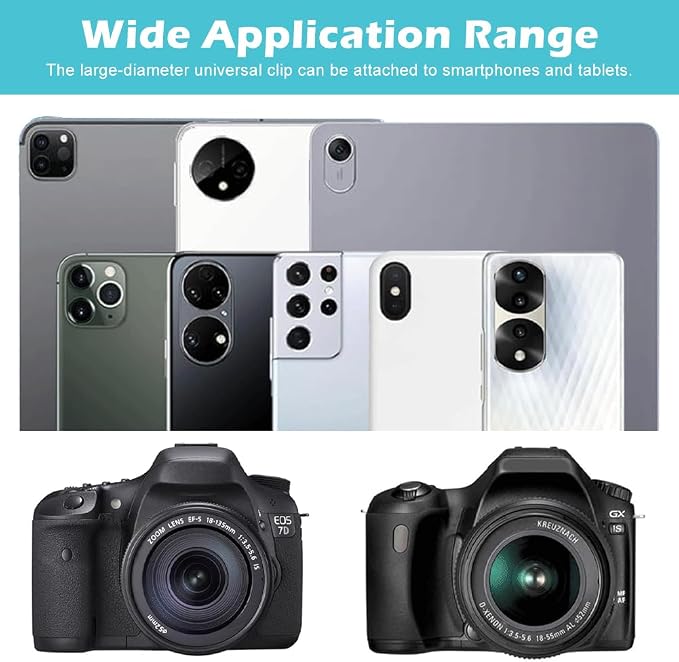 52MM Variable ND2-ND400 Filter, Clip-on Phone Lens ND Filter Kit Multi-Coated Adjustable Neutral Density Filter Compatible with iPhoneSamsung/Android Smartphones(Color:Black) - Image 8