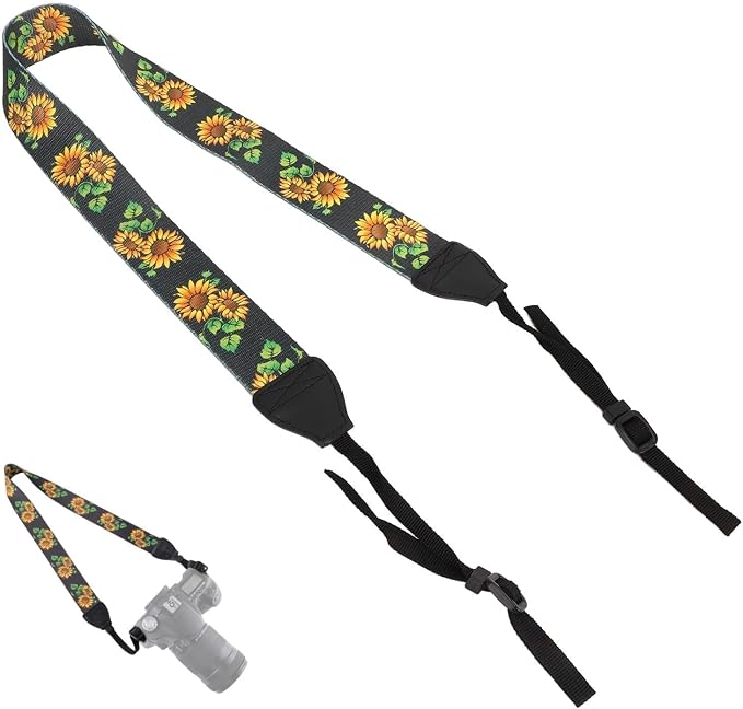Cyrank ﻿Camera Strap, Neck Strap Camera Harnes Vintage Cotton Weave Neck Shoulder Crossbody Strap Camera Photography Accessory Neck Strap Belt - Image 8