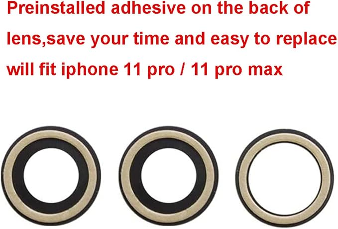 2 Set Original Back Rear Camera Lens Glass Replacement for iPhone 11 Pro Max and iPhone 11 Pro with pre-Installed Adhesive and Reparing Toolkit - Image 4