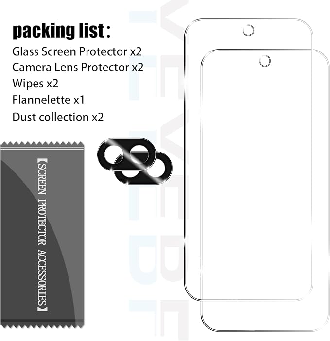 Screen Protector for Google Pixel 9A, [2+2 Pack] Tempered Glass for Pixel 9A & Camera Lens Protectors[Ultrasonic Fingerprint Unlock] [Case Friendly] [Bubble-Free] 6.3 Inches - Image 7