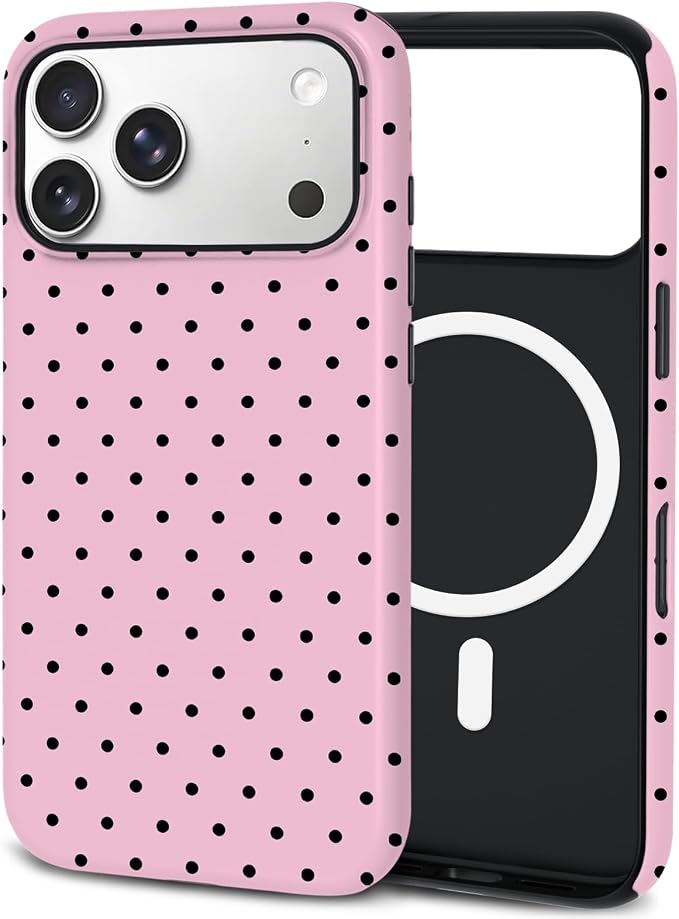 TPU Phone Case for iPhone 17 Pro Max, MagSafe Wireless Charging Compatible, Shockproof Slim Fit Protective Cover with Anti-Yellowing & Raised Camera Protection (Polka dot 4, iPhone 17 Pro Max(6.9")) by Unknown