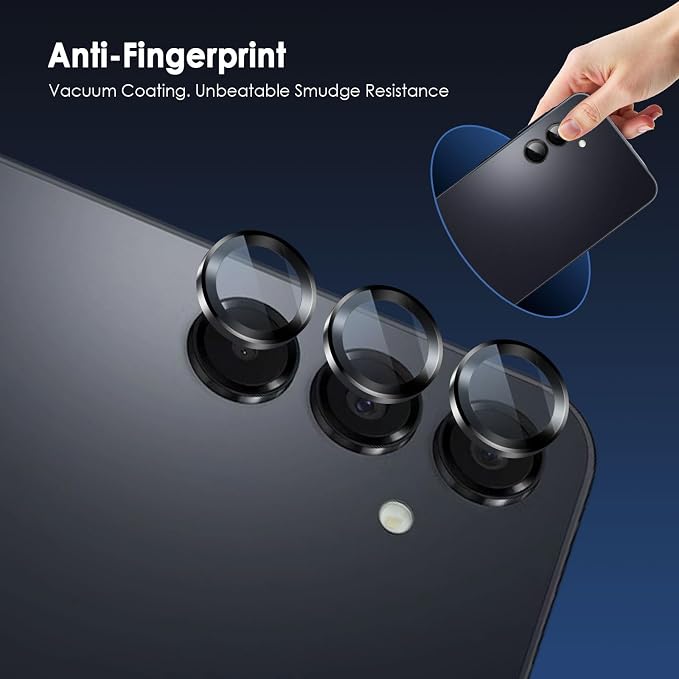 Camera Lens Protector for Samsung Galaxy A16, Black | AR+AF, 9H Tempered Glass, Individual Metal Ring, Anti Glare, Fall Protection, Camera Screen Cover - Image 6