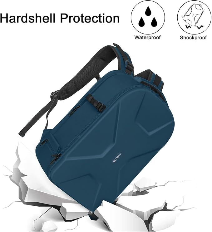 MOSISO Camera Backpack, DSLR/SLR/Mirrorless Photography Camera Bag | Waterproof Hardshell Bag with Insert&Tripod Holder&Laptop Compartment Compatible with Canon/Nikon/Sony, Teal Blue - Image 3