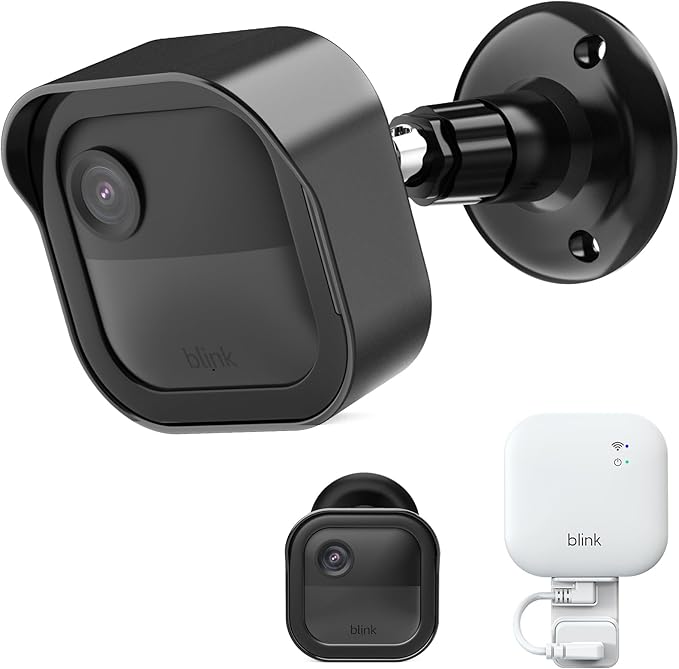 Blink Outdoor Camera Mount, Sync Module Mount for Blink Module, 1 Pack | 360°Adjustable Blink Outdoor Wall Mount, Weatherproof Protective Cover for Blink Outdoor 4/2K Camera, Snap-on install, Black by Pefecon