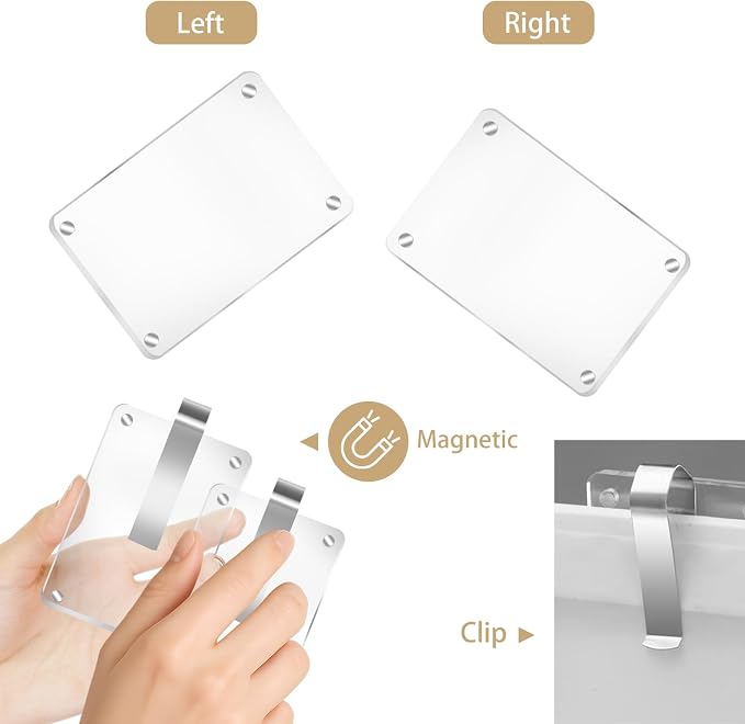 4Pcs Acrylic Magnetic Personalized Photo Holder, Car Accessories Car Photo Holder Car Visor Clip, Personalized Car Picture Frame, Suitable for Adding Family or Personal Photos - Image 3