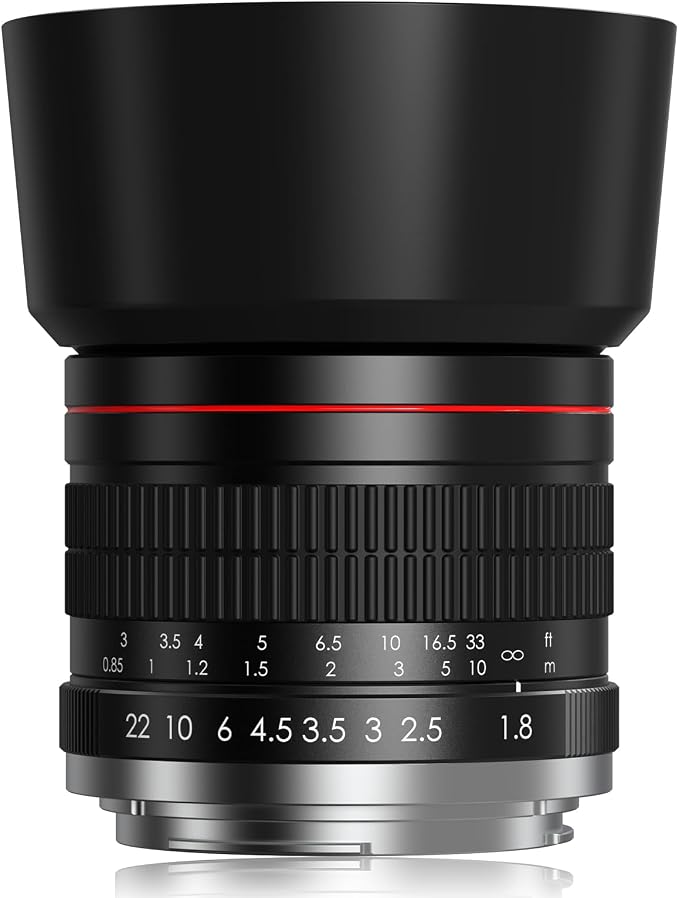 E 85mm f1.8 Portrait Lens - MF for Sony a7 IV/a7 III/ZV-E10/a7R V/a7C II/a7R IV/a7S III/a1/a9 III/a6400/a6100/a9 II/a7 II/a6000/NEX-6/NEX-5/Alpha - Manual Focus Mirrorless Cameras Lenses(E Mount) by Lightdow
