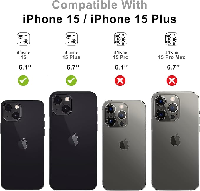 Camera Lens Protector (3 Pack) Compatible with iPhone 15 & iPhone 15 Plus Camera Lens Cover Protection, 9H Tempered Glass, HD Clear Anti-Scratch [Night Shooting Mode] - Image 6