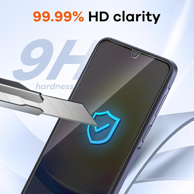 3+3 for Samsung Galaxy A25 5G Privacy Screen Protector Camera Protector | 9H Tempered Glass Cell Phone Protector Camera Lens Protector - Image 4