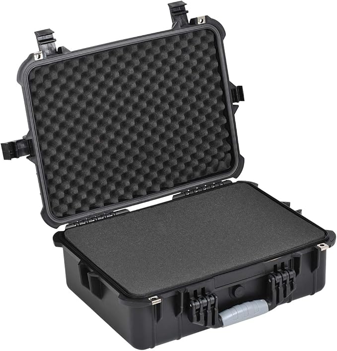 MEIJIA All Weather IP67 Waterproof Hard Camera Case,Hard Protective Case,Hard Case with Customizable Foam,Fit Use of Drones,Camera,Equipments,Pistols(Black,19.78x15.77x7.41inches) - Image 6