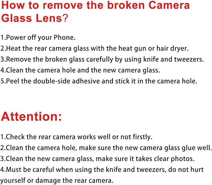 2 Pcs Original Back Rear Camera Lens Glass Replacement for Samsung Galaxy S10 and Samsung Galaxy S10+ Plus with pre-Installed Adhesive and Reparing Toolkit - Image 8