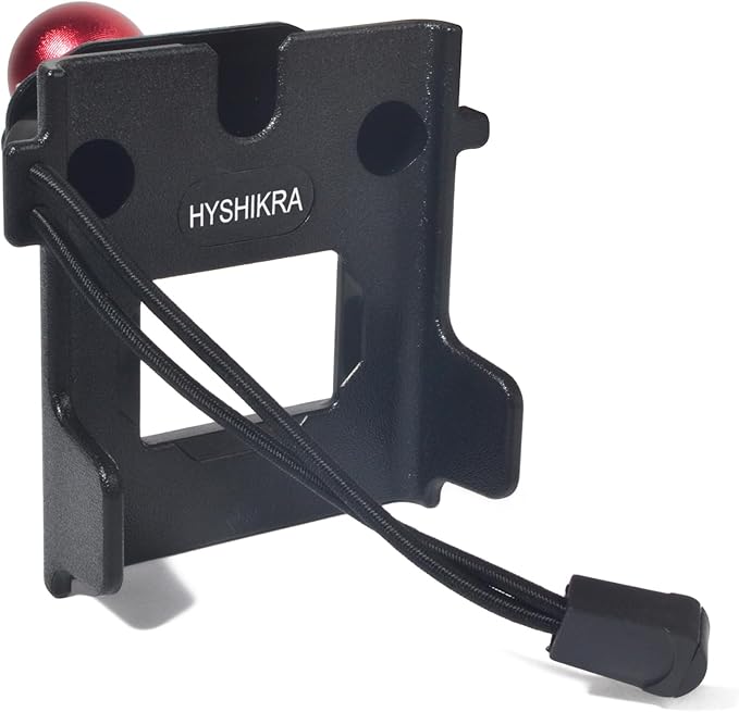 Walkie-Talkie CB Mic Adapter with 1" Ball Adapter Mount Holder Clamp, Universal Radio Bracket Clip Attachment 25mm Ball Adaptor for BaoFeng Kenwood Yaesu Midland Motorola Quansheng HT by HYSHIKRA
