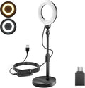 NEEWER Basics 5"/13cm Desk Ring Light with Stand, 10W LED, Black BR60 | Phone Holder Base, Compatible with iPhone, Selfie, Video Recording, Makeup, Laptop Webcam Zoom, Video Conference Lighting by Neewer
