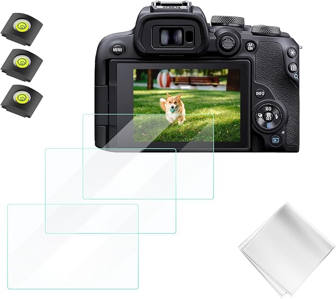 K&F CONCEPT 3 Pack Screen Protector Compatible with Canon R100 R10 Camera | Ultra Clear Tempered Glass Screen Protector Anti Scratch Bubble Free Ultra Resistant PF07 by KFCONCEPT