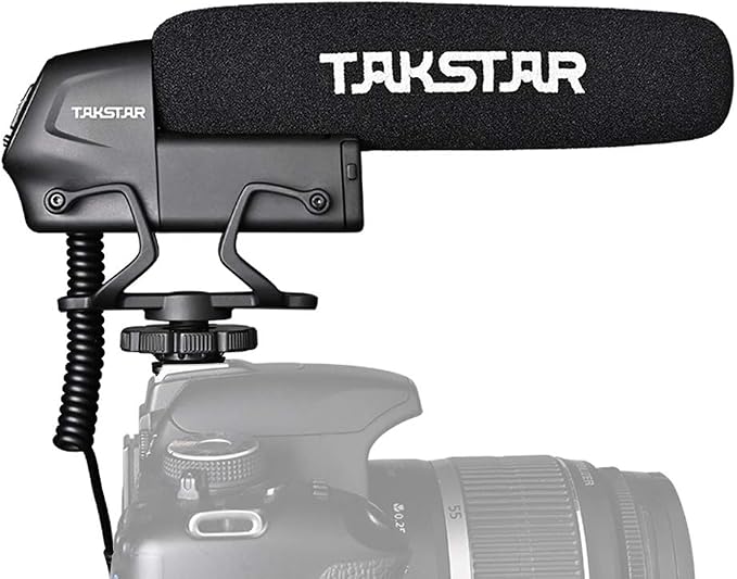 SGC-600 On-Camera Condenser Interview Microphone 3.5mm Plug with Windscreen Cold Shoe Mount Compatible with Canon Nikon Sony DSLR Cameras Camcorders by TAKSTAR