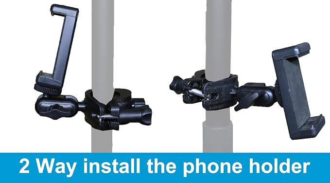Phone Holder for Mic Stand Clamp for Music Microphone Stand Smartphone Mount Multi Angle 360° Swivel - Image 4