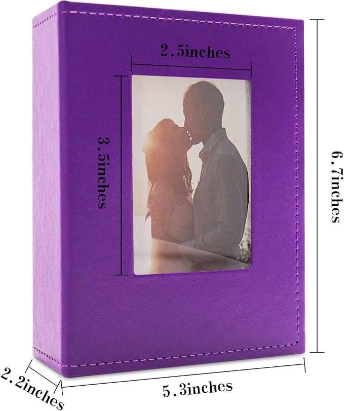 Vienrose Photo Album 4x6 Holds 100 Photos, PU Leather Cover Picture Book with 100 Horizontal Pockets, Slip-in Photo Album for Wedding, Baby Memories, Family, Acid-Free Photo Storage Gift, Purple - Image 6