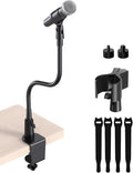 19-in Gooseneck Mic Stand with Desk Clamp, 3/8 & 1/4 Adapters, 360° Swivel | Upgraded Clamp, Heavy Duty & Flexible Arm for Podium, Pulpit, Lecture, Podcast, Sturdy Clamp, Universal Fit for Most Mics by EtourAudio