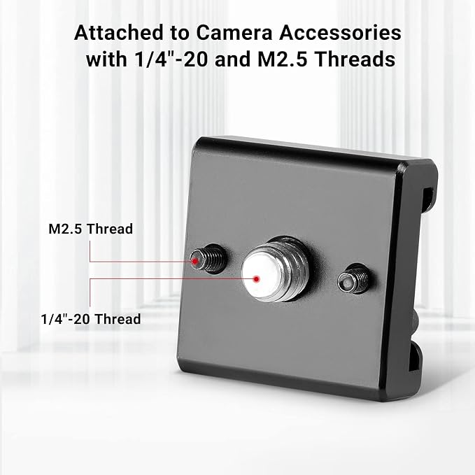 SmallRig Cold Shoe Mount (2pcs Pack) with 1/4"-20 Thread for Camera Cage Flash LED Monitor Microphone - 2060 | with 1/4"-20 Thread, for Camera Cage Flash LED Monitor Microphone - Image 2
