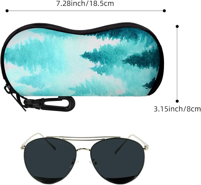 MoKo Sunglasses Soft Case Ultra Light Neoprene Zipper Eyeglass Case for Men Women - Image 7
