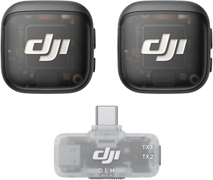 DJI Mic 3 (2 TX + 1 Mobile RX), Wireless Microphone | For iPhone 17/16/15 & Android/Tablet/PC, Plug-and-Play, Noise Cancelling, Ultralight, Adaptive Gain Control, Vlog by Unknown