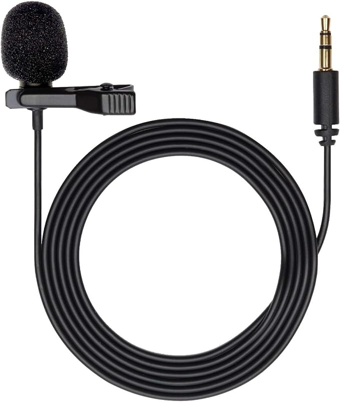 Movo DOM1 3.5mm TRS Lavalier Omnidirectional Condenser Microphone for Camera Microphone Compatible with DSLR Cameras, Recorders and More by Movo