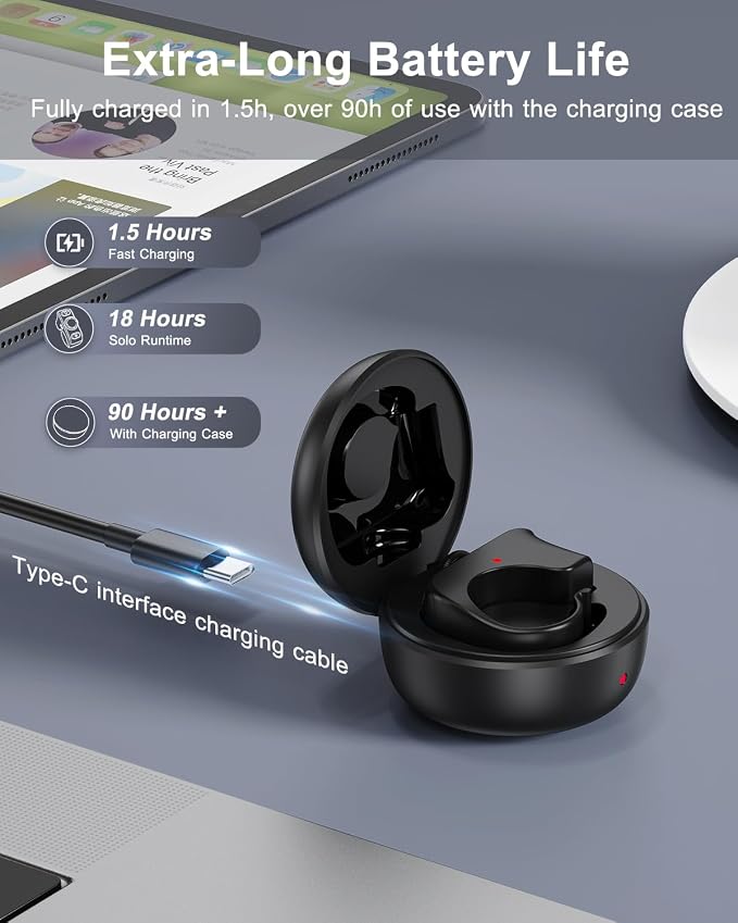 [New Upgrade, Easy to Use] TikTok Scrolling Ring Remote Control, Camera Shutter Remote, Wireless Bluetooth Scrolling Ring for iPhone, iPad, iOS, Android - Black - Image 8