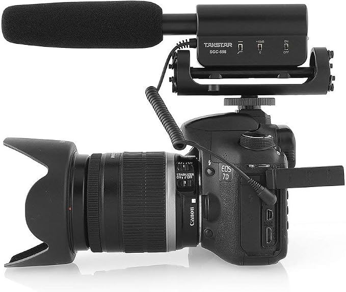 TAKSTAR SGC-598 Photography Interview Shotgun MIC Microphone for Nikon Canon DSLR Camera (Need 3.5mm Interface)Auxiliary - Image 2