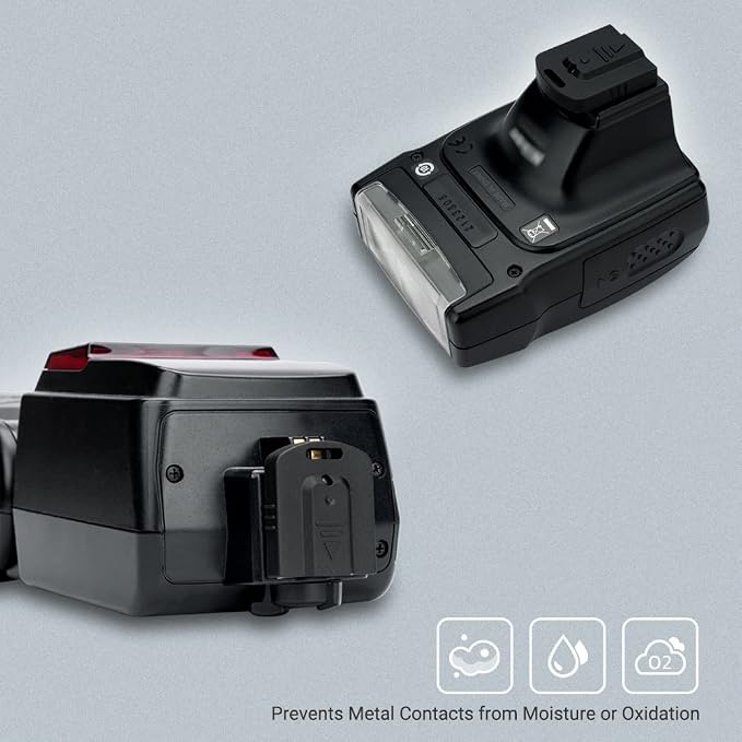JJC 2PCS Flash Hot Shoe Cover Cap for X Flash Speedlight SB-600 SB-500 SB-400 SB-300, ABS Flash Shoe Mount Protector with Self-Locking Function - Image 5