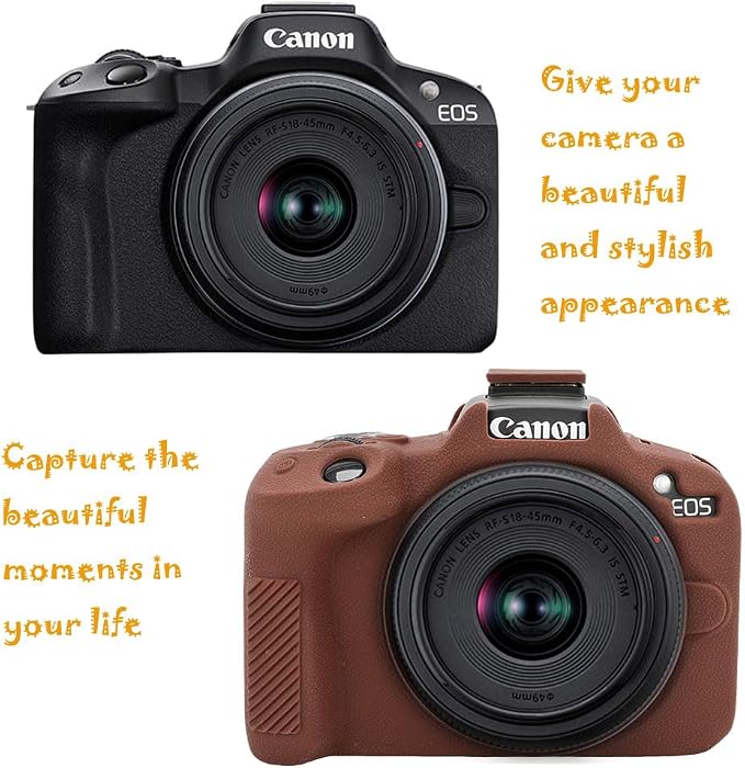 Case for R50, R50 Camera Silicone Protective Case, Lightweight, Anti-Scratch Slim Fit Soft Skin, R50 Accessories - Coffee Color - Image 4