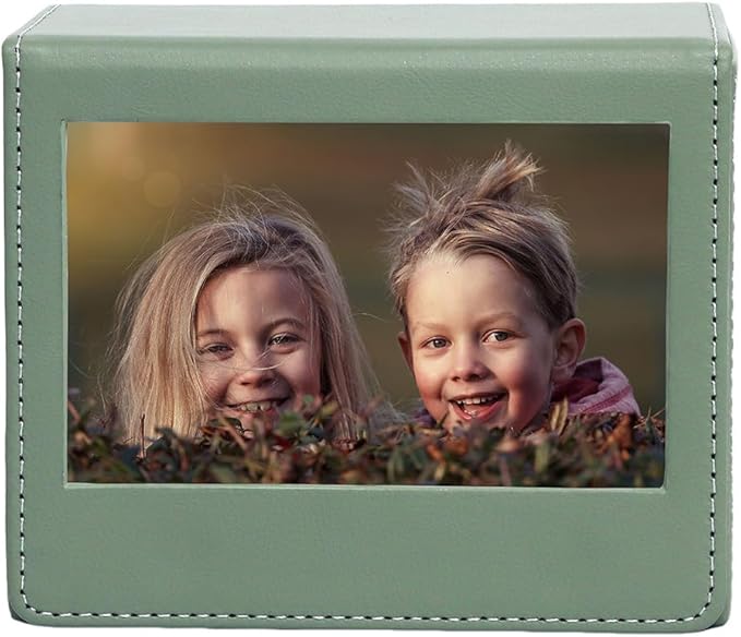 Orga'Neat Picture Holder Storage Case for Fujifilm Instax Wide Film, PU Leather Photo Holder with Pocket Outside, up to 50 Photos (Sage Green) by OrgaNeat