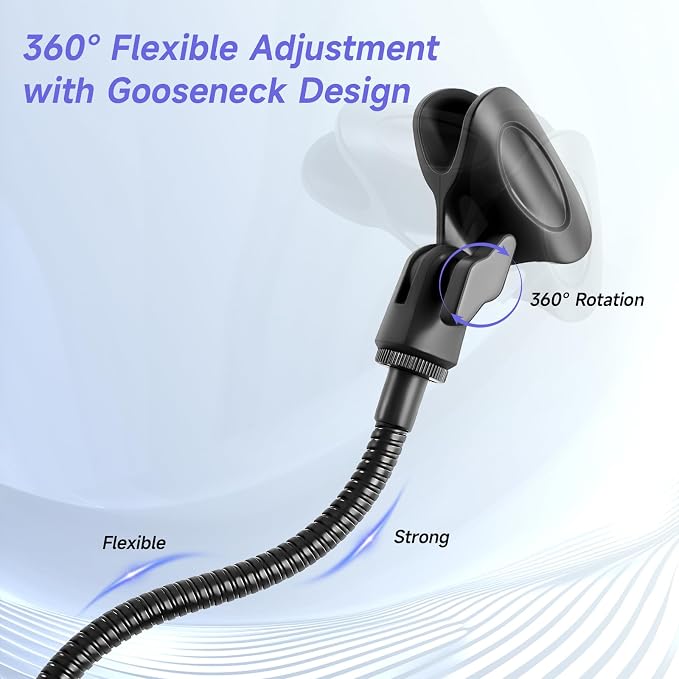 Podium Microphone Holder & Mic Holder -13.78" Flexible Gooseneck Desktop Mic Stands Holder for Lectern Podium Podcast Meetings Lectures Pulpit Streaming Gaming Studio - Image 4