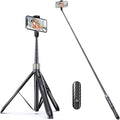 ATUMTEK 65" Selfie Stick Tripod, All in One Extendable Phone Tripod Stand with Bluetooth Remote 360° Rotation for iPhone and Android Phone Selfies, Video Recording, Vlogging, Live Streaming, Black by ATUMTEK