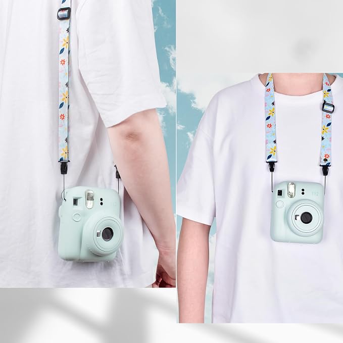 VOVMOEYA Camera Strap,Cute Camera Lanyard Neck Strap,iPad Strap,Cute Camera Strap for Fujifilm mini Camera Kodak Smile + Smile plus,green - Image 3